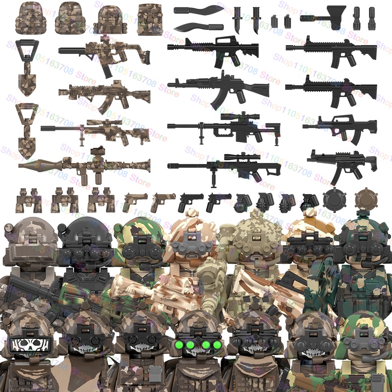 MOC Military Soldiers Action F - Lego Minifigure Holder review and price